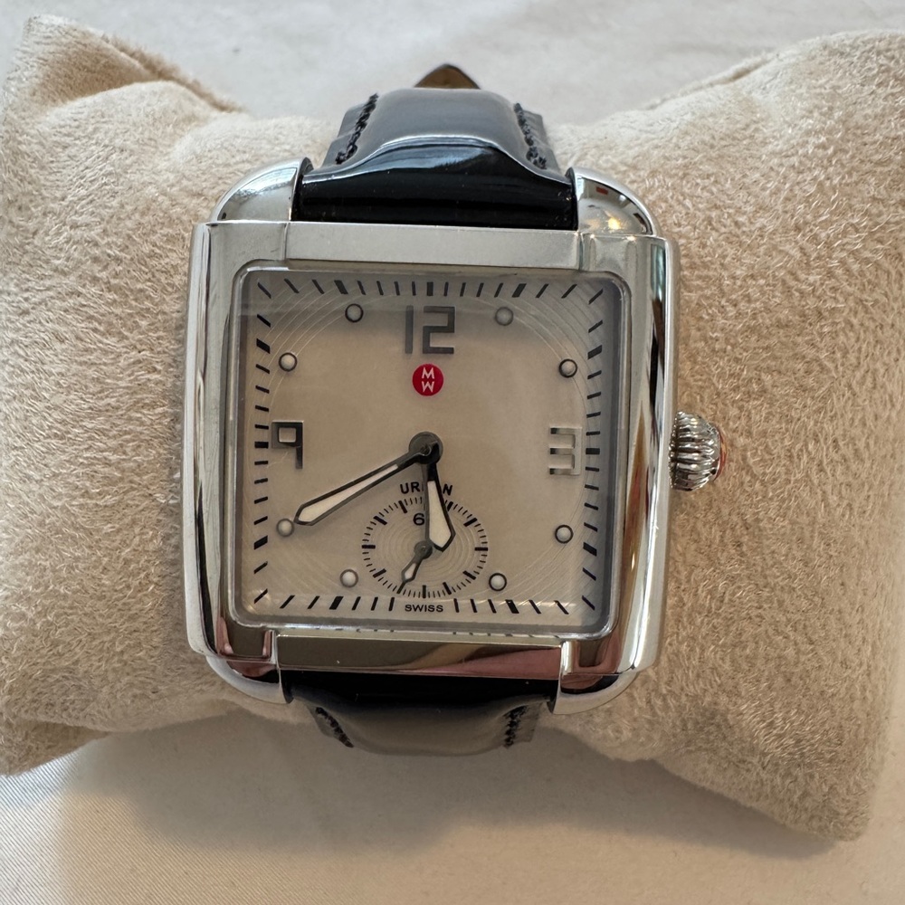 Michele Silver and Black Women's Watch